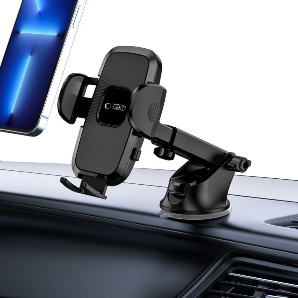 Auto holder Tech-Protect Tech-Protect V3 Car Phone Holder for Windshield/Cockpit - Black