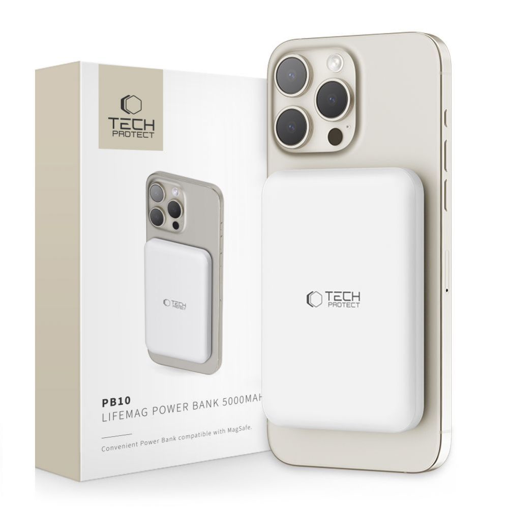 Ārējais akumulators Tech-Protect White