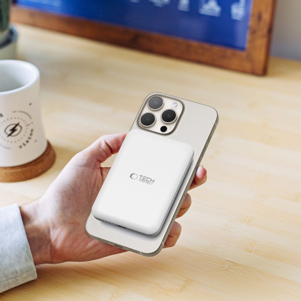 Ārējais akumulators Tech-Protect White