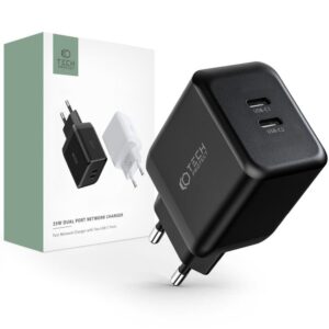 Adapteriai Tech-Protect  Tech-Protect C35W-2 charger, 2x USB-C PD 35W - black 