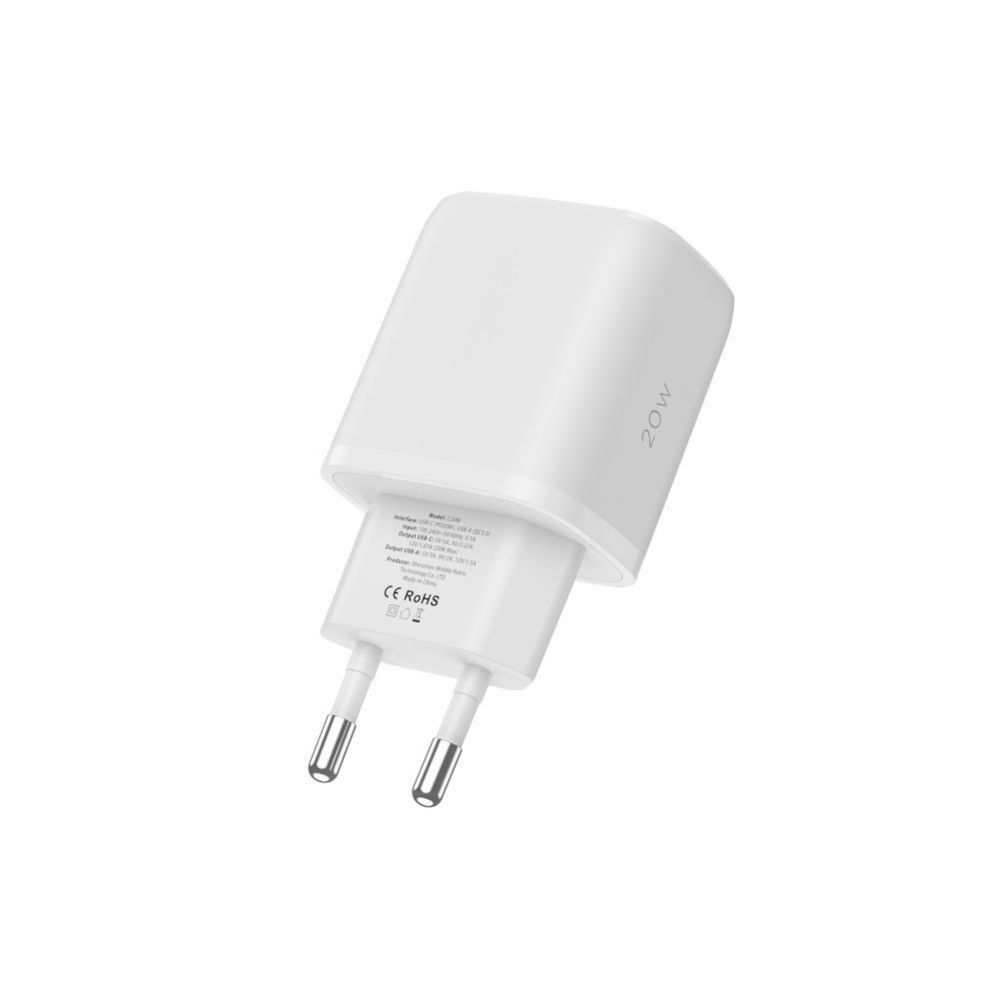 Adaptrid Tech-Protect White \ with cable \ USB-A (female) || USB-C (męski) || Lightning (male)