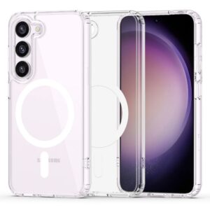 Aizmugurējais vāciņš Tech-Protect  Tech-Protect FlexAir Hybrid MagSafe Case for Samsung Galaxy S23 - Clear 