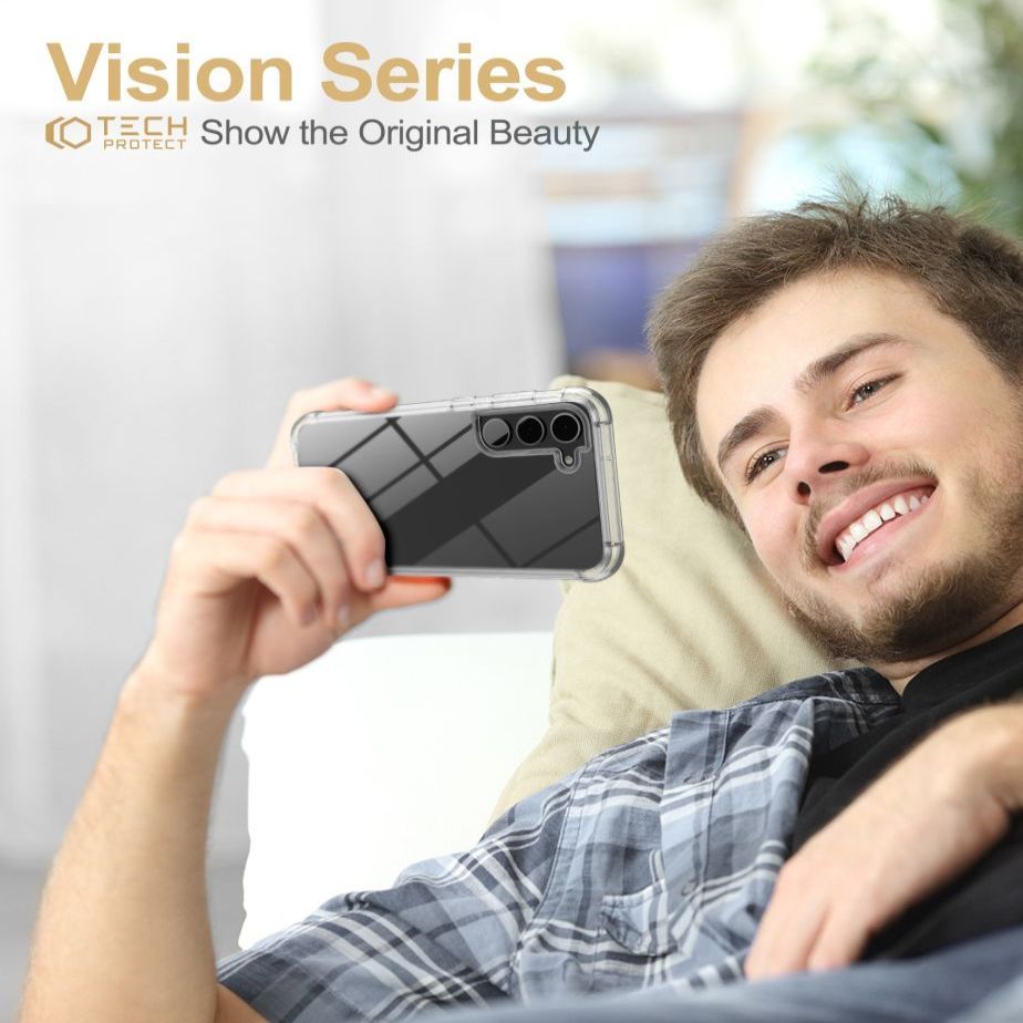 Back panel cover Tech-Protect Tech-Protect Kevlar Case for Samsung Galaxy S23+ - Transparent