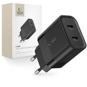 Adapteris Tech-Protect  Black \ USB-C (female) \ without cable 