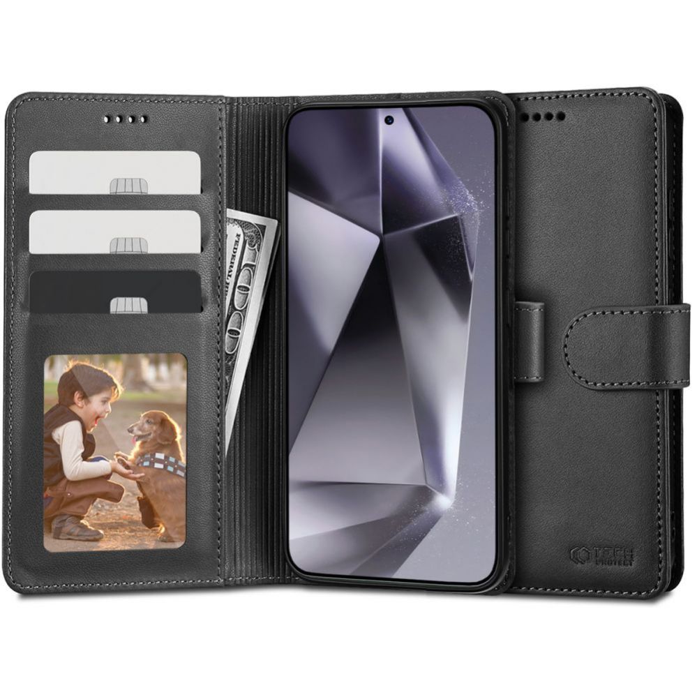 Back panel cover Tech-Protect Tech-Protect Wallet Case for Samsung Galaxy S24 Ultra - Black
