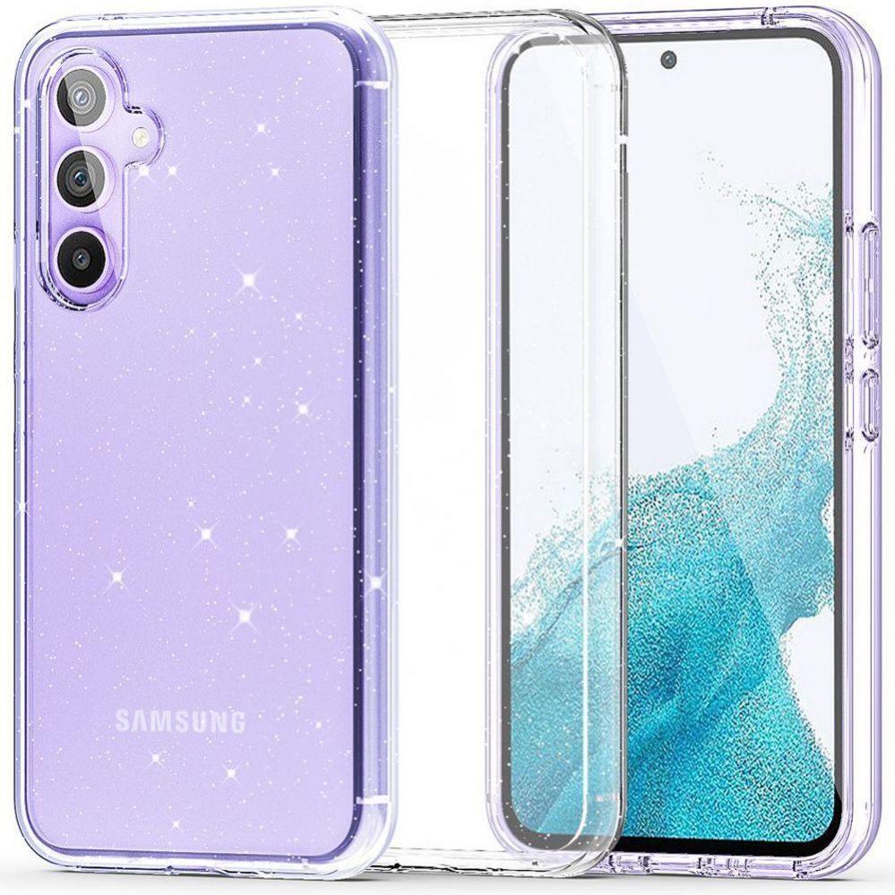 Tagakaaned Tech-Protect Tech-Protect FlexAir Hybrid Case for Samsung Galaxy S23 FE - Clear-Glitter