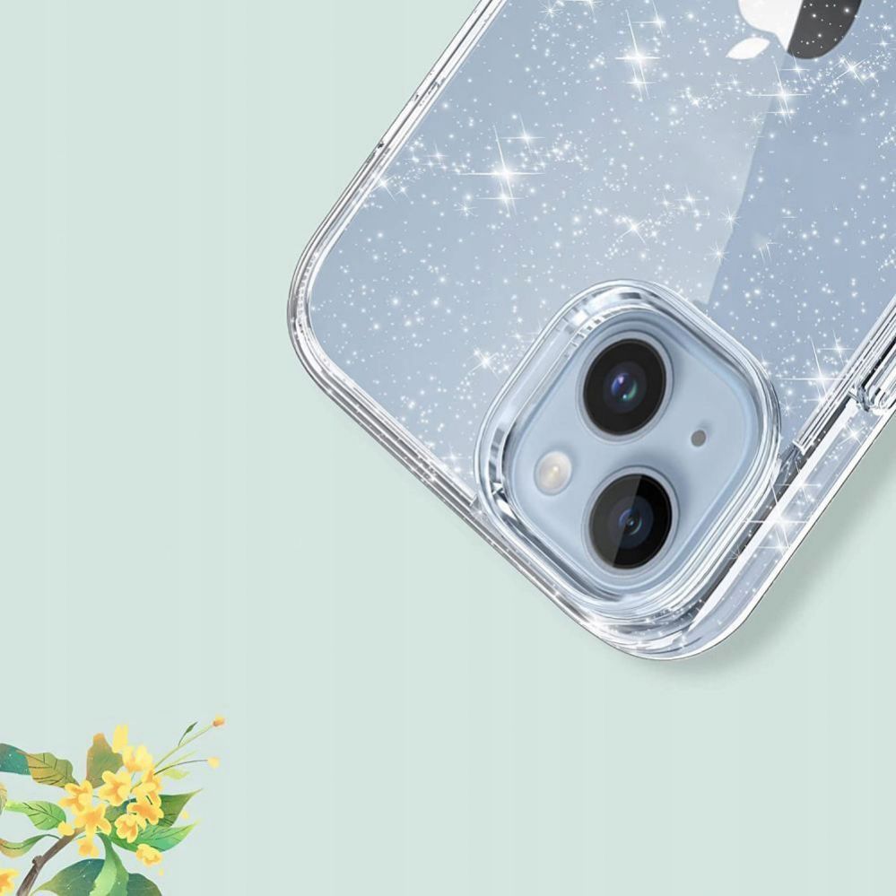 Tagakaaned Tech-Protect Tech-Protect FlexAir Hybrid Case for Samsung Galaxy S23 FE - Clear-Glitter