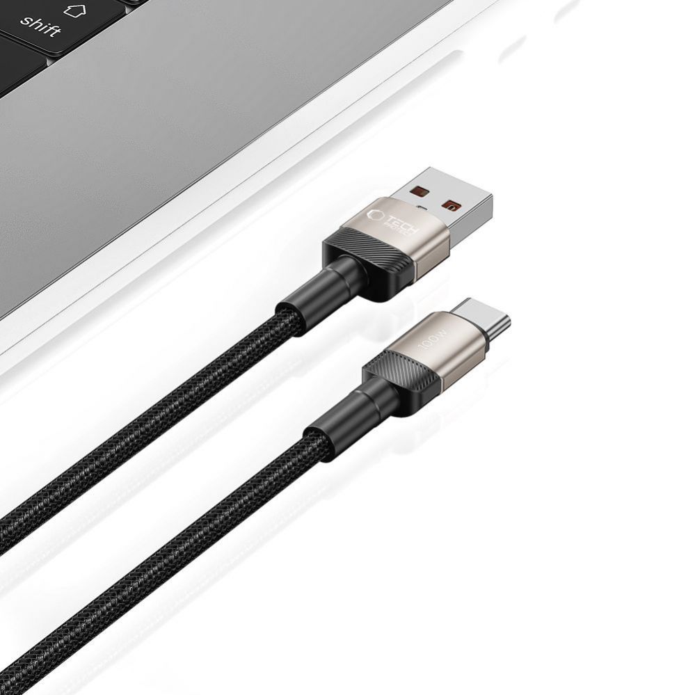 Kabelis Tech-Protect Tech-Protect UltraBoost Evo USB-C / USB-A cable 100W 5A 1m - titanium