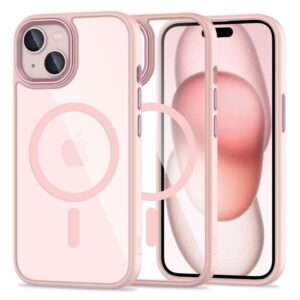 Aizmugurējais vāciņš Tech-Protect  Tech-Protect MagMat MagSafe iPhone 15 Case - Clear Pink 