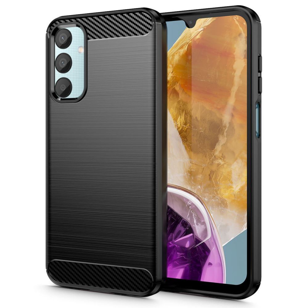 Back panel cover Tech-Protect Tech-Protect TPUCarbon Case for Samsung Galaxy M15 5G - Black