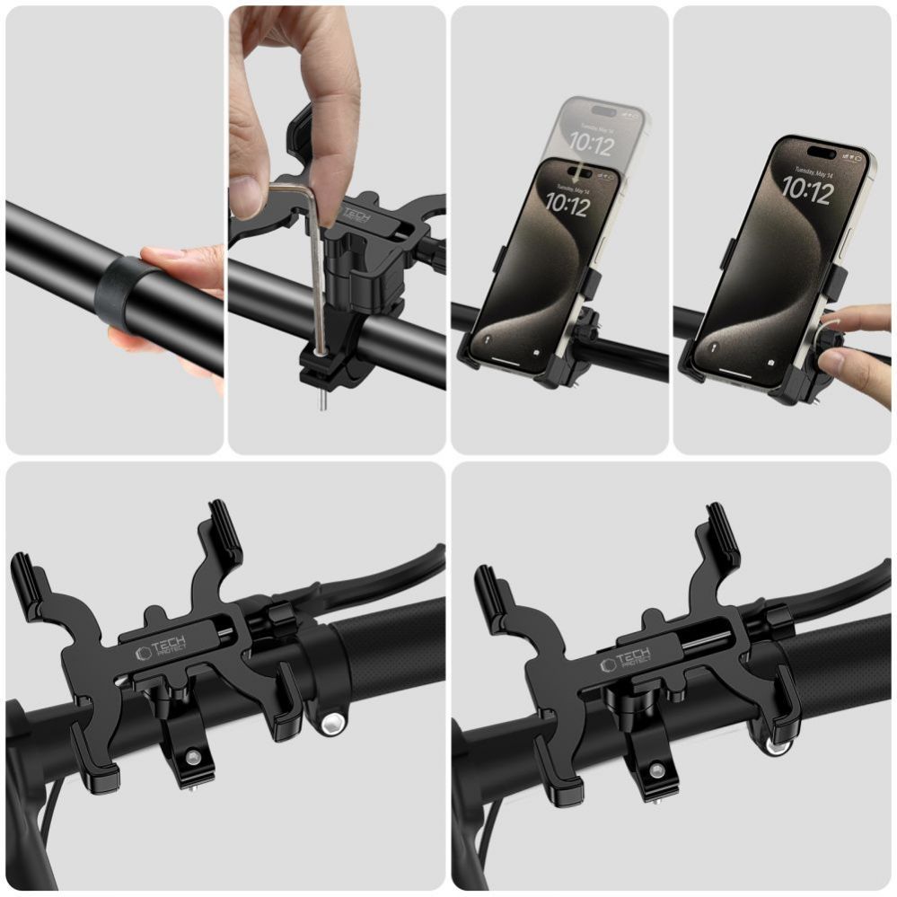 Auto holder Tech-Protect Tech-Protect V3 Bike Phone Holder for Handlebars - Black