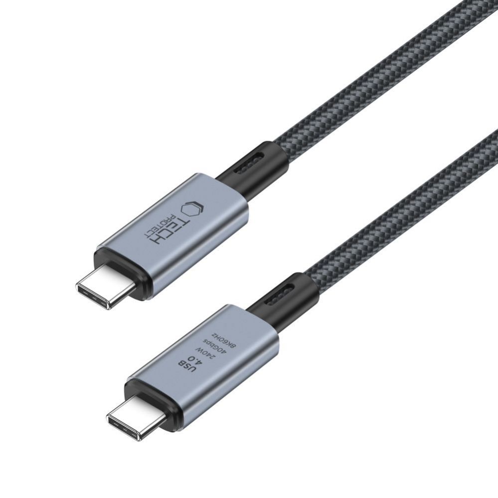 Kaabel Tech-Protect Tech-Protect UltraBoost Max USB-C 4.0 / USB-C 4.0 PD 240W 8K 40Gbps 2m cable - gray