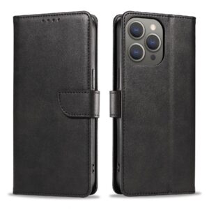 Nugarėlės dėklai Hurtel  Leather Book Case for iPhone 16 - black 