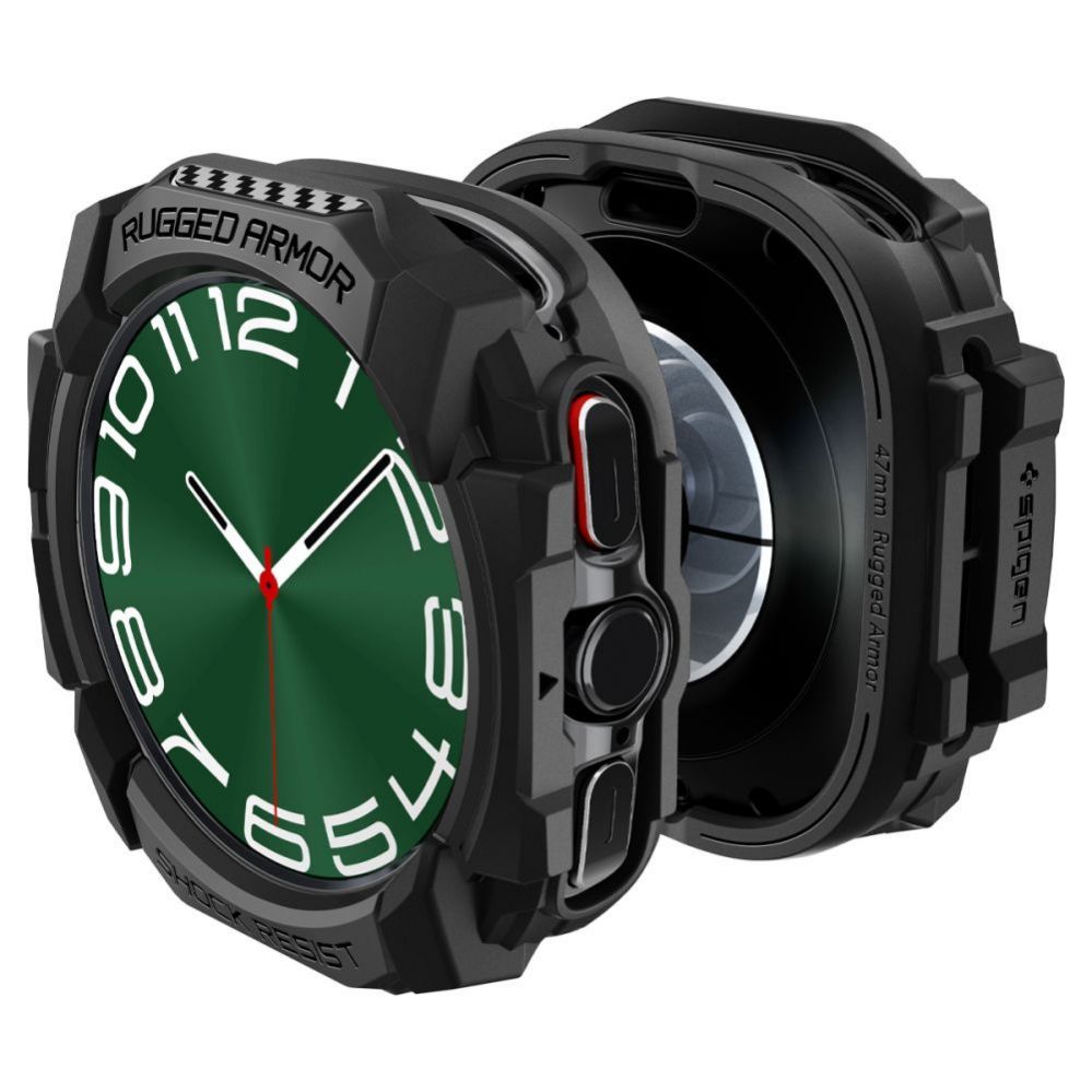 Tagakaaned Spigen Spigen Rugged Armor Case for Samsung Galaxy Watch Ultra (47mm) - Matte Black