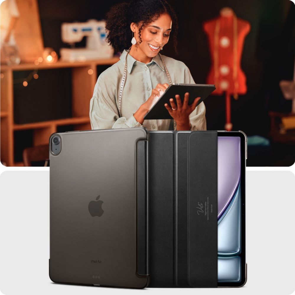 Back panel cover Spigen Spigen Smart Fold Case for iPad Air 13" 2024 - Black