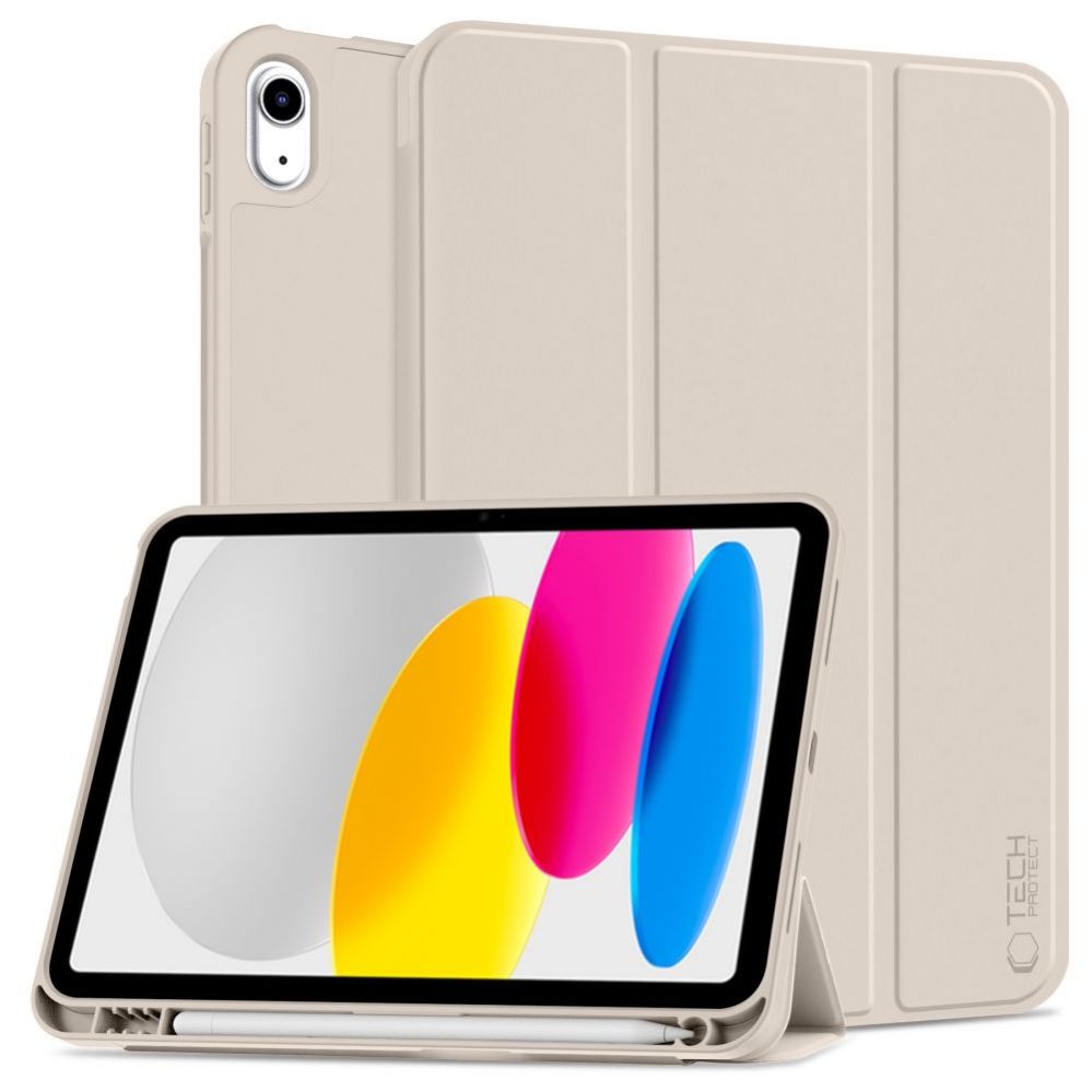 Back panel cover Tech-Protect Tech-Protect SC Pen Case for iPad 10.9" 2022 - Beige