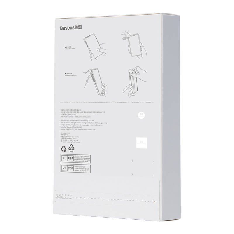 Back panel cover Baseus Transparent Case and Tempered Glass set Baseus Corning for iPhone 12 Pro