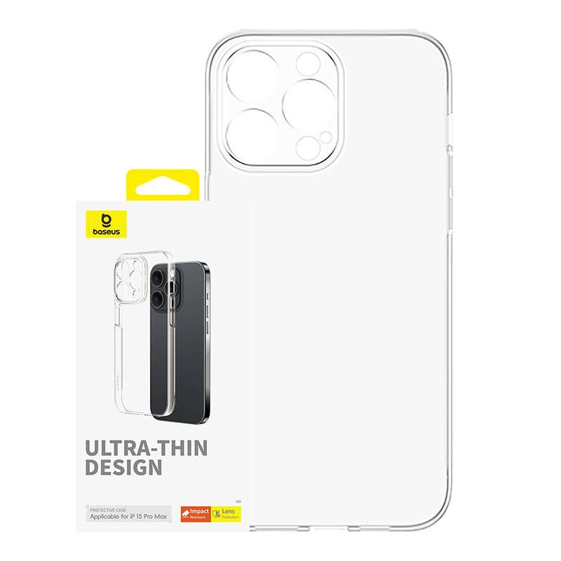Back panel cover Baseus Phone Case for iPhone 15 ProMax Baseus OS-Lucent Series (Clear)