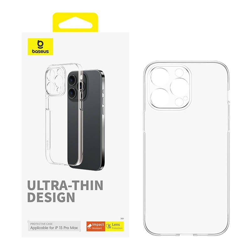 Back panel cover Baseus Phone Case for iPhone 15 ProMax Baseus OS-Lucent Series (Clear)