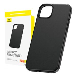 Back panel cover Baseus  Phone Case for iPhone 15 ProMax Baseus Fauxther Series (Black) 