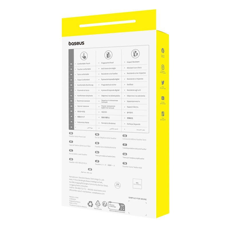 Back panel cover Baseus Magnetic Phone Case for iPhone 15 Plus Baseus Fauxther Series (Orange)