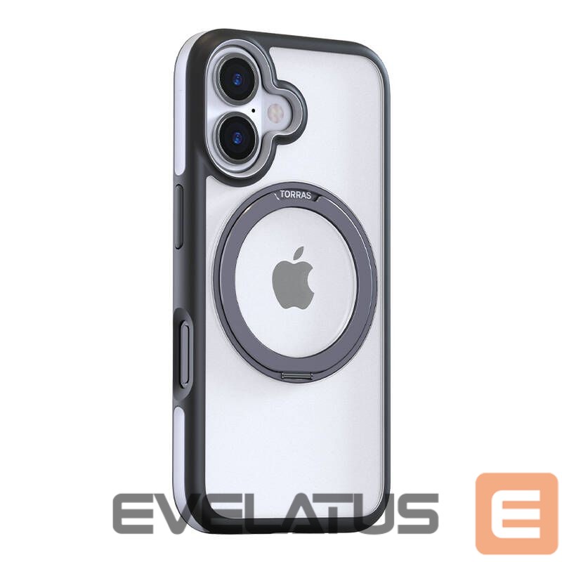 Back panel cover Torras Torras Ostand R Fusion Case for iPhone 16 (Black)