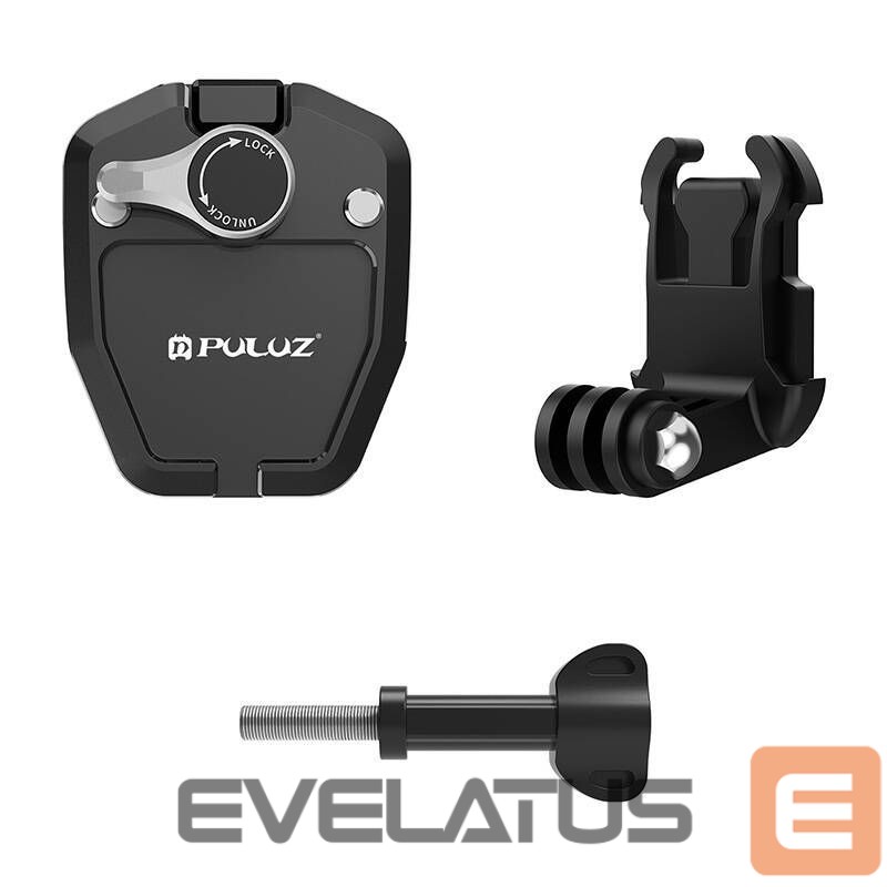 Muu Puller Motorcycle Windshield Mount Clip PULUZ for Action Cameras (Black)