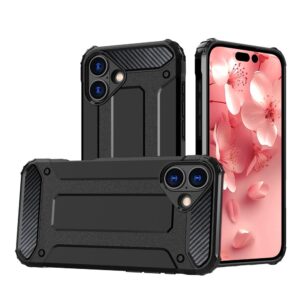Nugarėlės dėklai Hurtel  Hybrid Armor iPhone 16 Plus Case - Black 