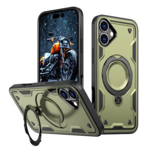 Nugarėlės dėklai Hurtel  Hybrid Armor Trendy Case with MagSafe for iPhone 16 Plus - Green 