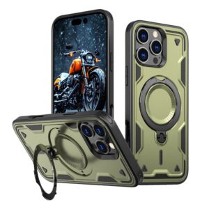 Nugarėlės dėklai Hurtel  Hybrid Armor Trendy Case with MagSafe for iPhone 16 Pro - Green 