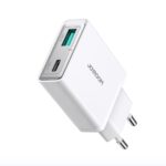 Adapteris Joyroom  Joyroom JR-TCF14 20W USB-A USB-C Super Slim Wall Charger - White 