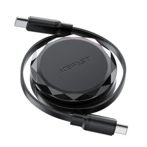 Kabelis Acefast  Acefast C13-03 USB-C - USB-C 60W Cable Retractable - Black 