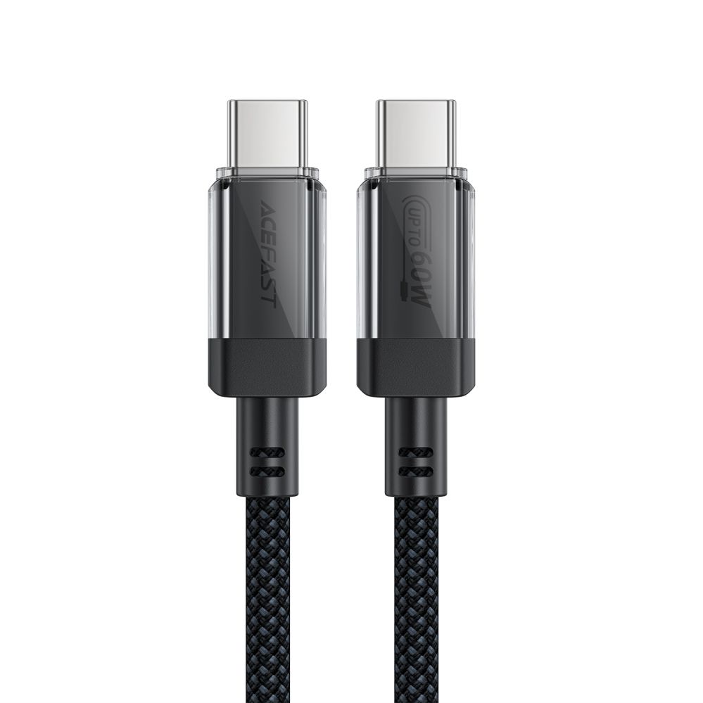 Cable Acefast Acefast C12 USB-C / USB-C PD cable 60W 480Mb/with nylon braid - black
