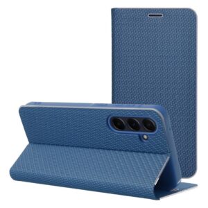 Knygos tipo dėklas dėklai OEM  LUNA Book Carbon for SAMSUNG A54 5G blue