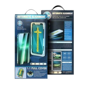 Apsauginiai stiklai iLike Apple 5D Full Glue Tempered Glass for iPhone 13 / 13 Pro / 14 black + applicator