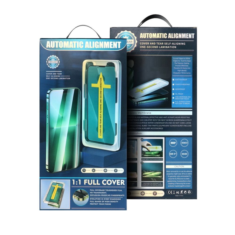 Aizsargstikls iLike Apple 5D Full Glue Tempered Glass for iPhone 13 / 13 Pro / 14 black + applicator