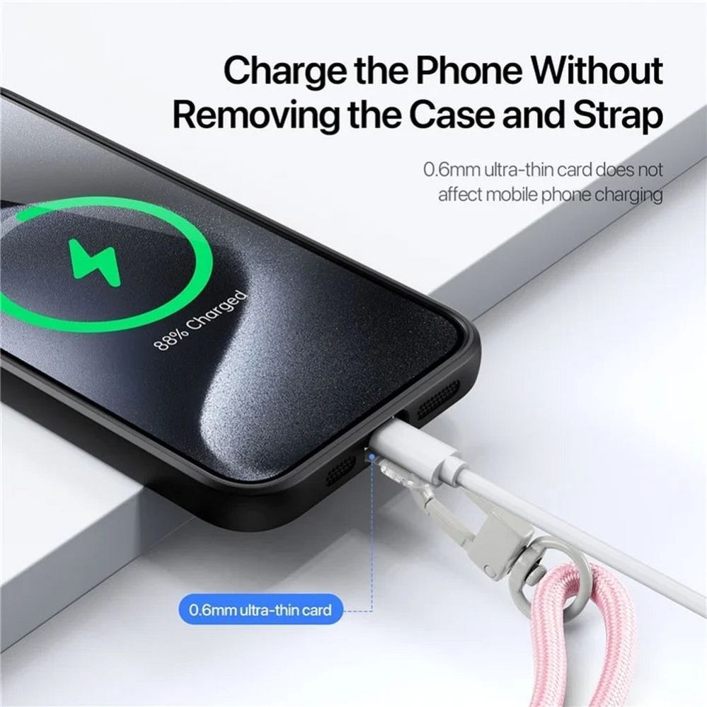 Rõngahoidja Dux Ducis DUX DUCIS Plaz - cross-body phone strap - light pink