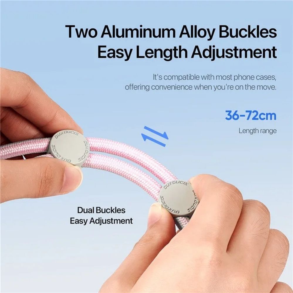 Rõngahoidja Dux Ducis DUX DUCIS Plaz - cross-body phone strap - light pink