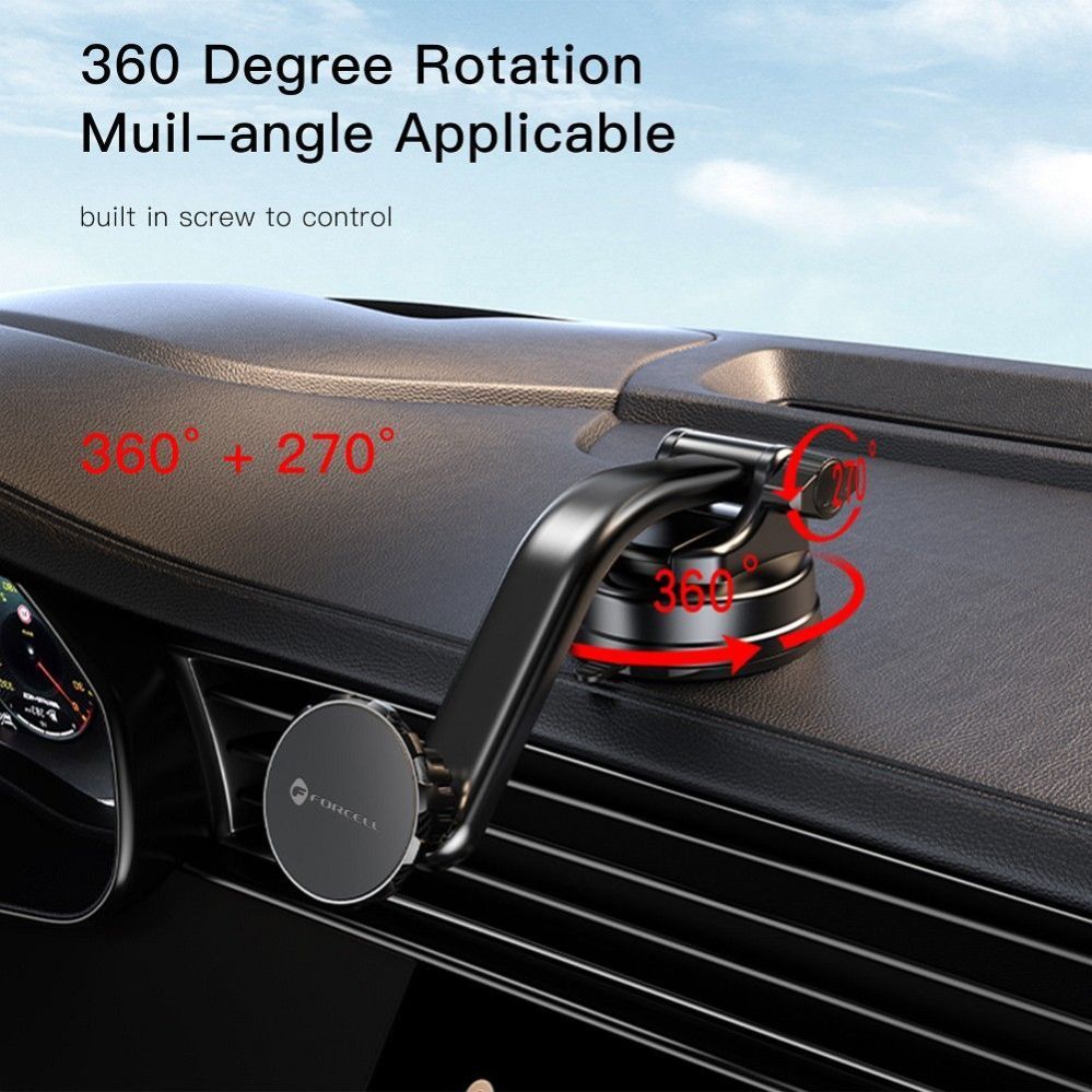 Puutepliiats Forcell Magnetic car phone holder Forcell F-Grip MagLuxe windshield / dashboard / air vent black