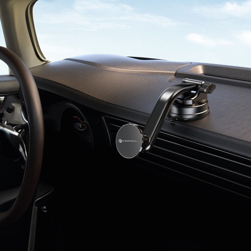 Puutepliiats Forcell Magnetic car phone holder Forcell F-Grip MagLuxe windshield / dashboard / air vent black