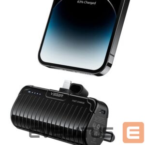 Ārējais akumulators Veger  Powerbank Veger PlugOn (W0558P) PD QC3.0 2,4A 20W 5000 mAh with a built-in connector Lightning black 