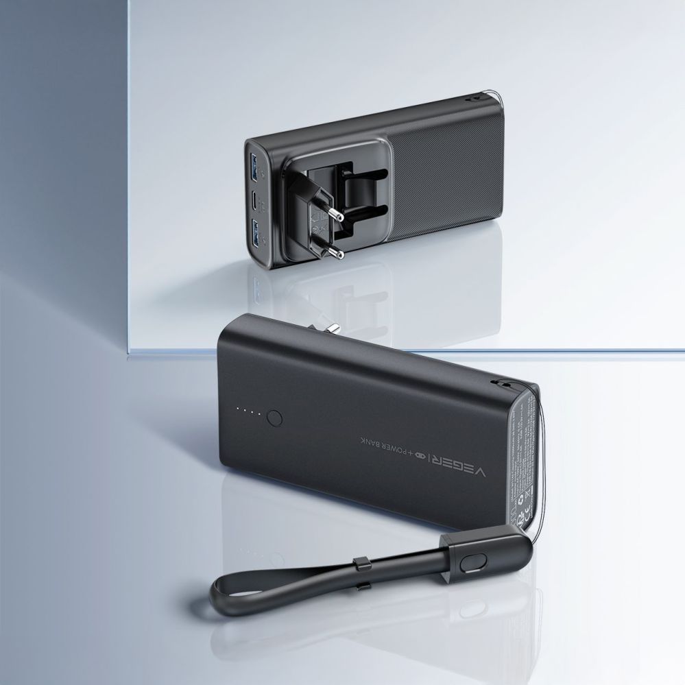 Väline aku Veger Powerbank Veger ACE100 W1146 10000mAh 20W PD QC3.0 - black
