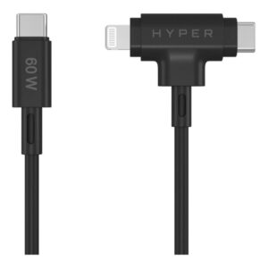 Cable HYPER  Juice Silicone USB-C to USB-C and Lightning Hybrid 60W Cable 