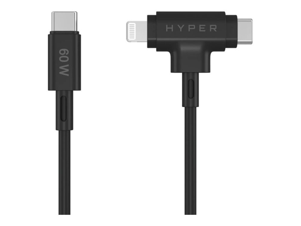 Cable HYPER Juice Silicone USB-C to USB-C and Lightning Hybrid 60W Cable