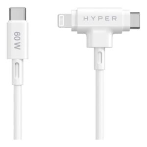 Cable HYPER  Juice Silicone USB-C to USB-C and Lightning Hybrid 60W Cable 