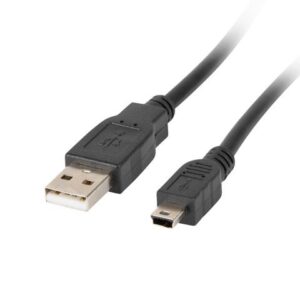 Kaabel Lanberg  Mini USB to USB Type-A 2.0 Cable, 1.8 m | CA-USBK-10CC-0018-BK | Mini USB to USB Type-A 