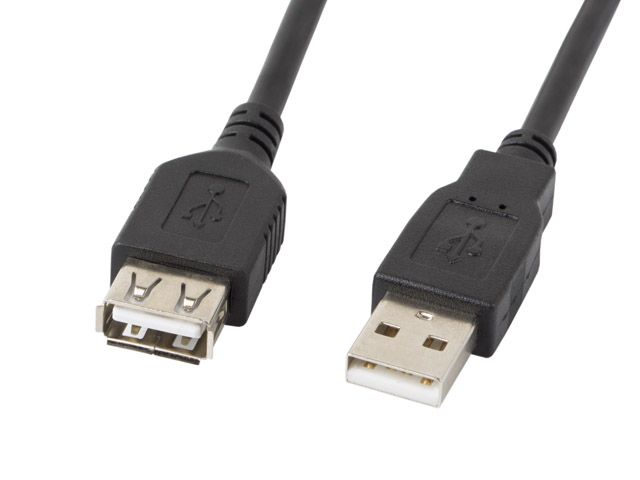 Kaabel Lanberg USB-A 2.0 Cable 1.8 m | CA-USBE-10CC-0018-BK | USB Type-A to USB Type-A