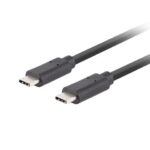 Cable Lanberg  USB-C 3.1 Gen 2 Cable, 10GB/s PD100W, 1.8 m | CA-CMCM-32CU-0018-BK | USB Type-C to USB Type-C 