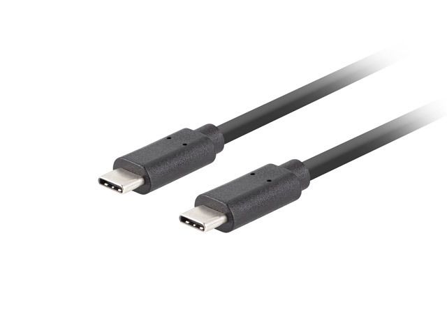 Cable Lanberg USB-C 3.1 Gen 2 Cable, 10GB/s PD100W, 1.8 m | CA-CMCM-32CU-0018-BK | USB Type-C to USB Type-C