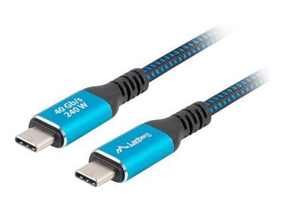 Cable Lanberg USB-C M/M 4.0 CABLE 240W 8K 60HZ | CA-CMCM-45CU-0015-BK